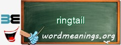 WordMeaning blackboard for ringtail